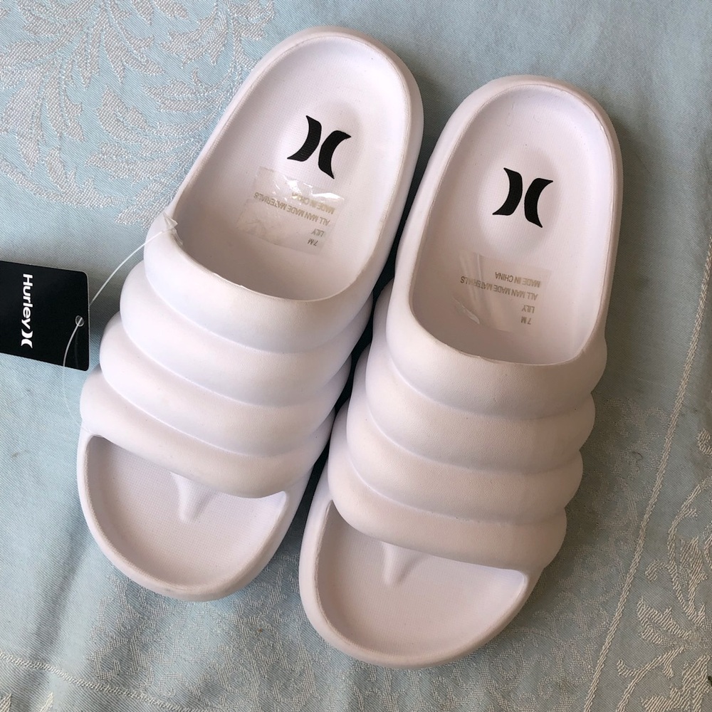 Hurley Lily White Eva Sandal Slide size 7